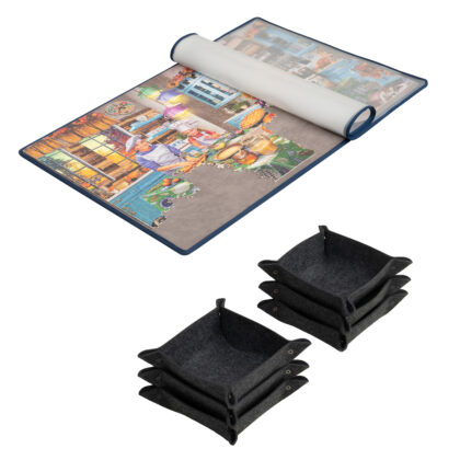 Tektalk Jigsaw Puzzle Board with 6 Sorting Trays, Up to 1000 Pieces – Gray