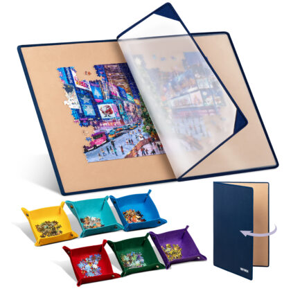 Tektalk Foldable Jigsaw Puzzle Board, Up to 2000 Pieces – Khaki