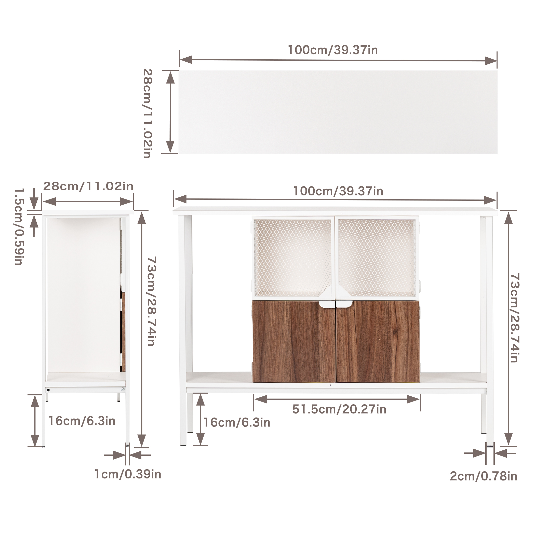Tektalk console table cabinet sofa table entry table home decor - Image 5