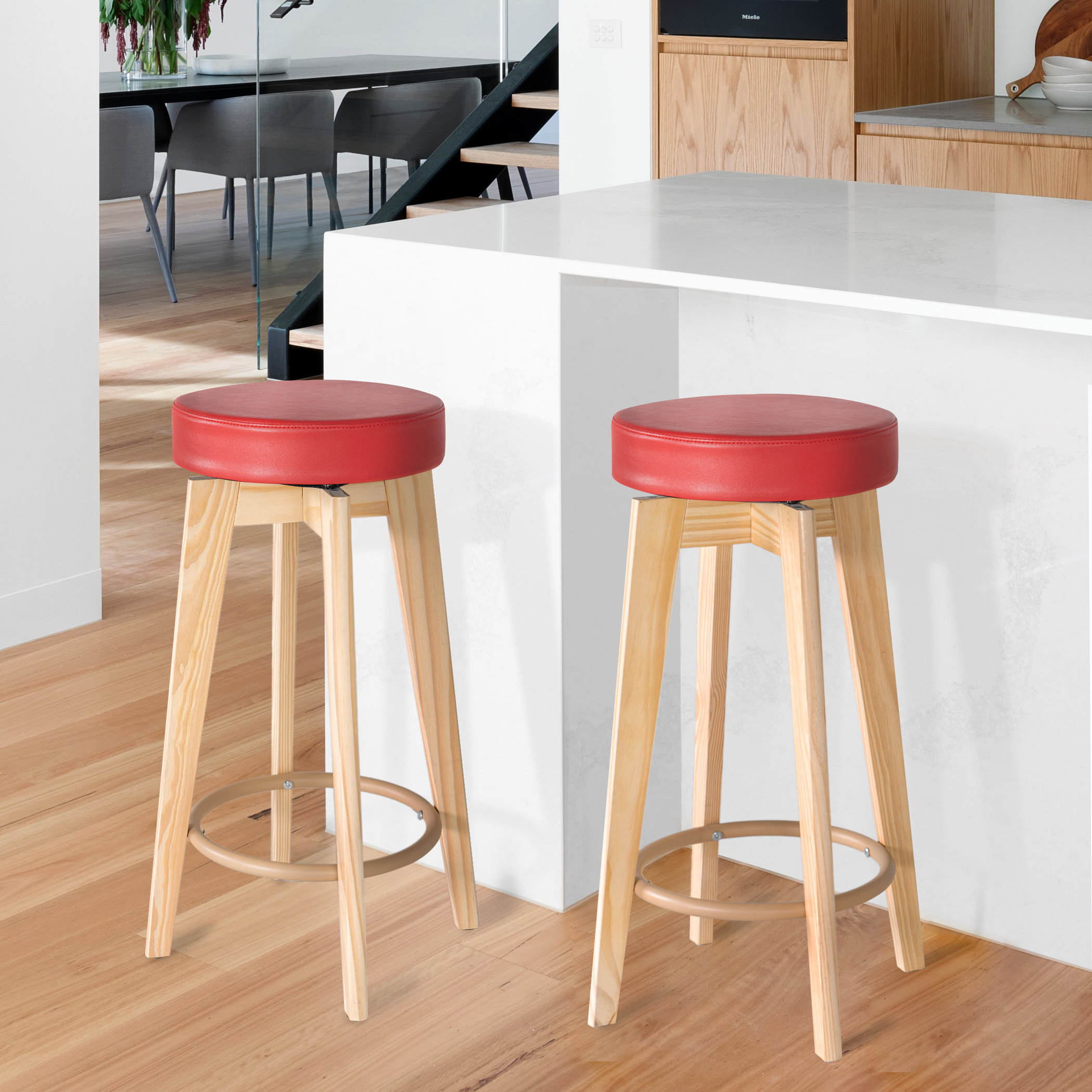 Tektalk 360° Swivel High Stool with PU Stool Top - Image 5