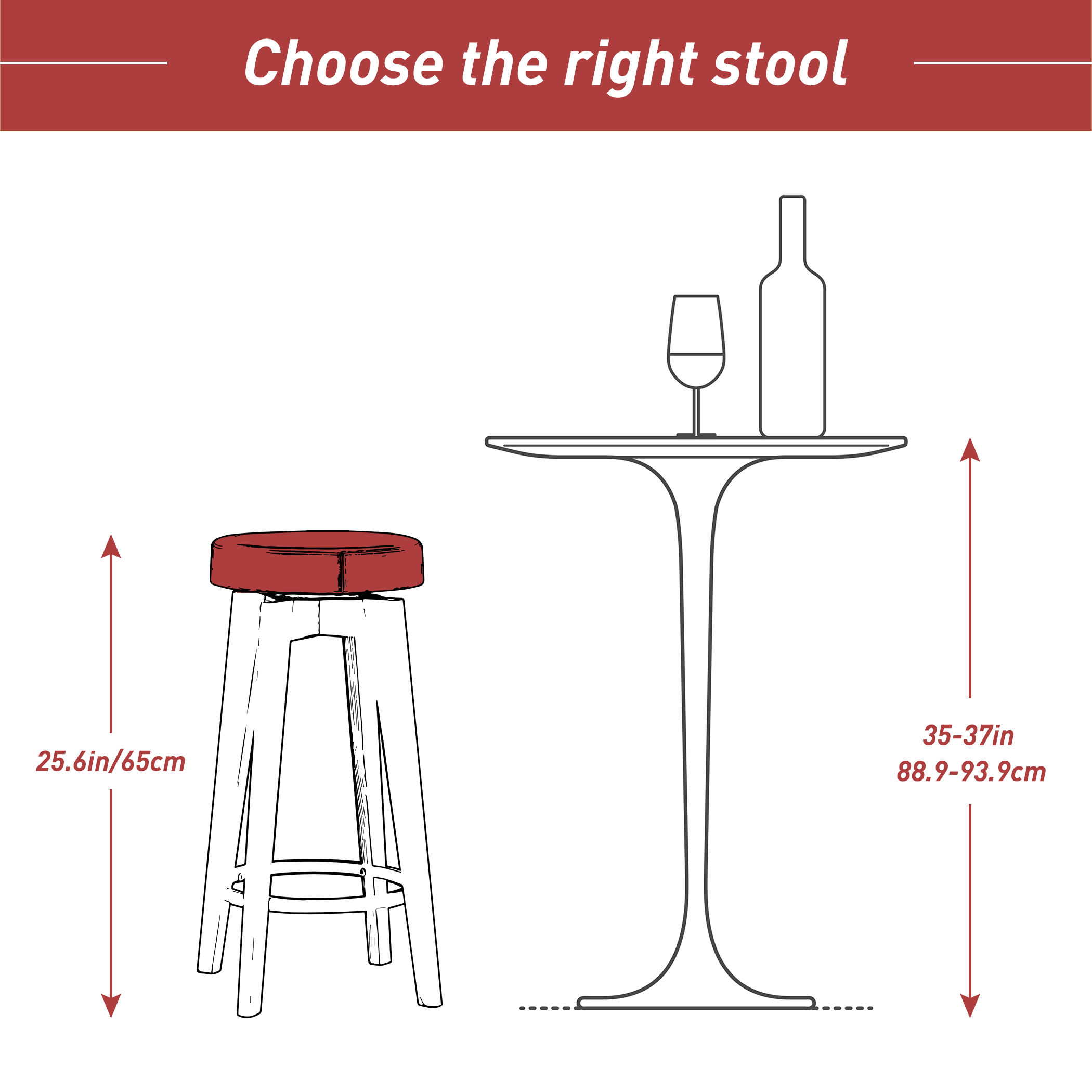 Tektalk 360° Swivel High Stool with PU Stool Top - Image 7
